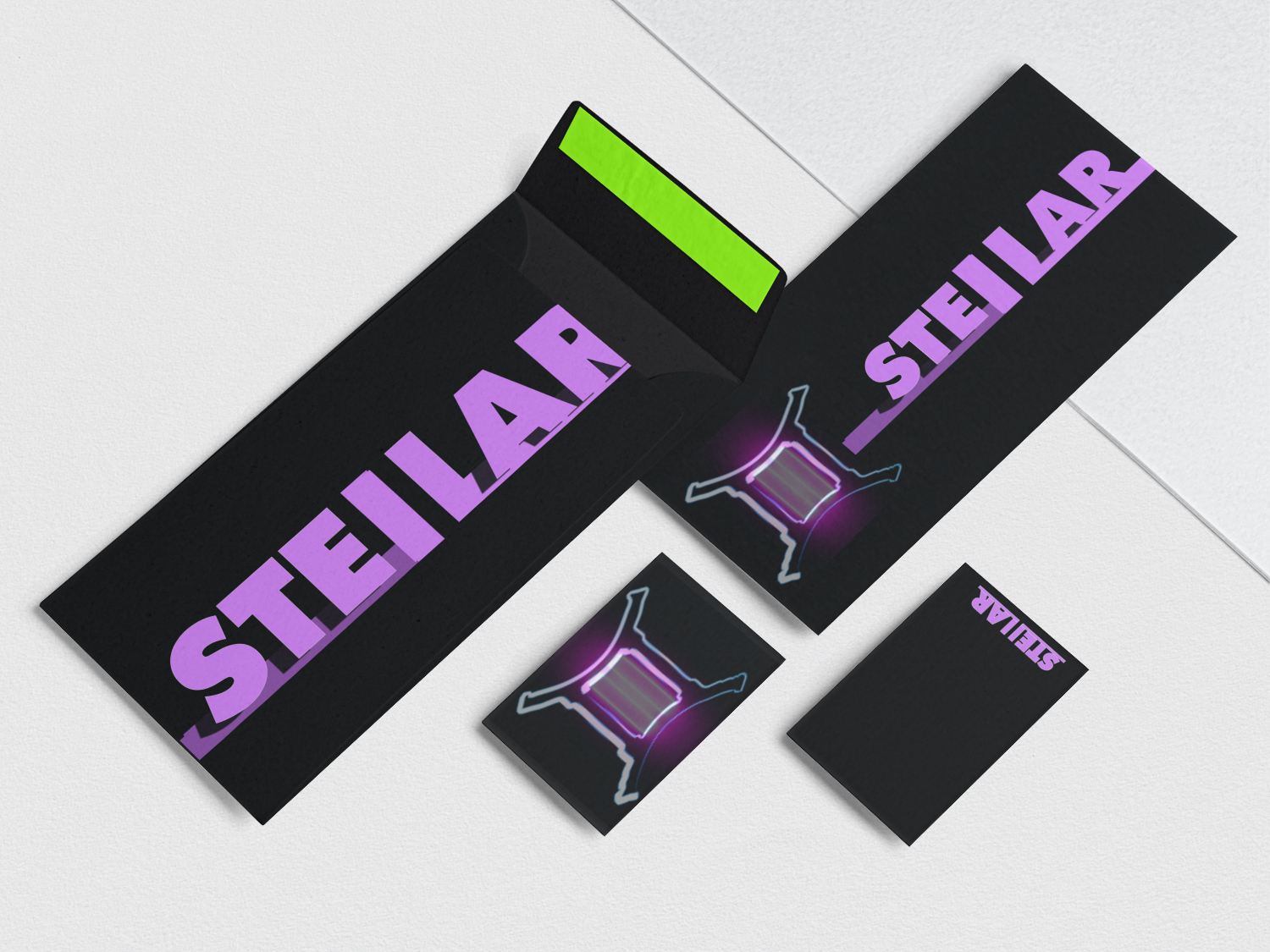 Envelope and business card mockups